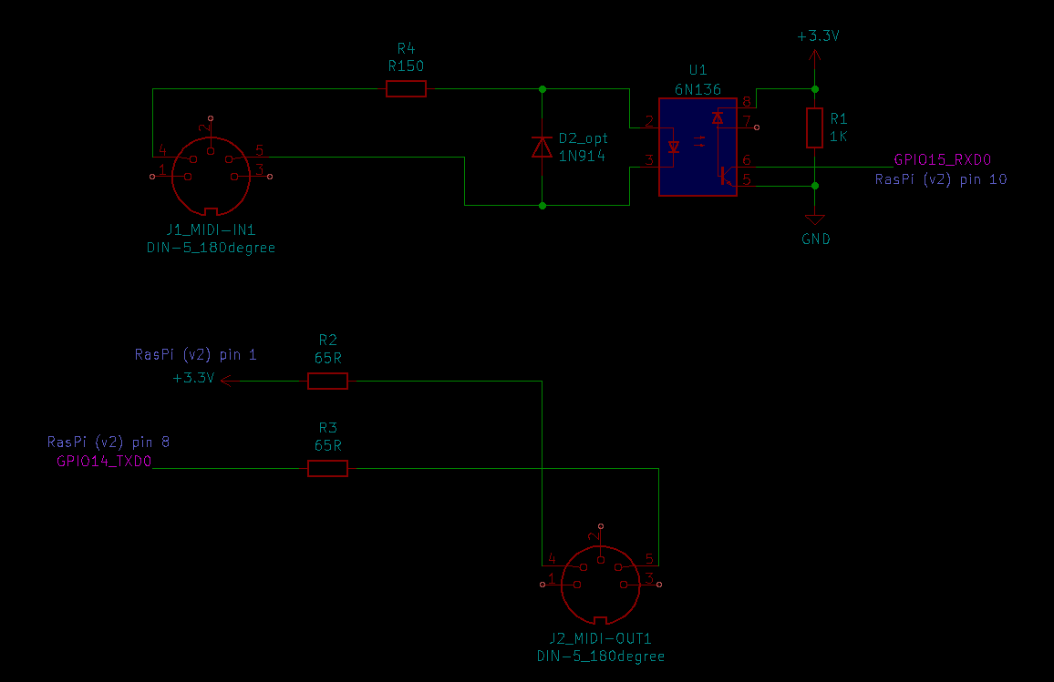 schematic
      uart2midi 6n136